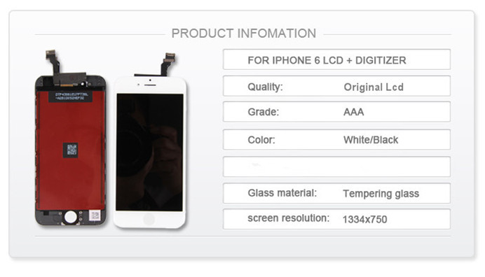 工場卸売4.7インチ液晶画面のためのiphone6white/黒仕入れ・メーカー・工場