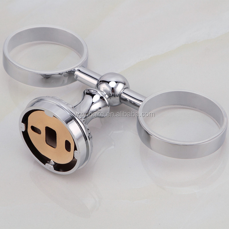 ホテルの浴室の付属品壁- マウントされているbrass+zincダブルタンブラーホルダー歯ブラシのタンブラーホルダーダブルカップバスルームで仕入れ・メーカー・工場