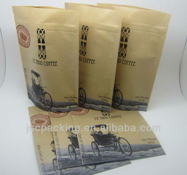 custom high quality good printing stand up zipper tea bag