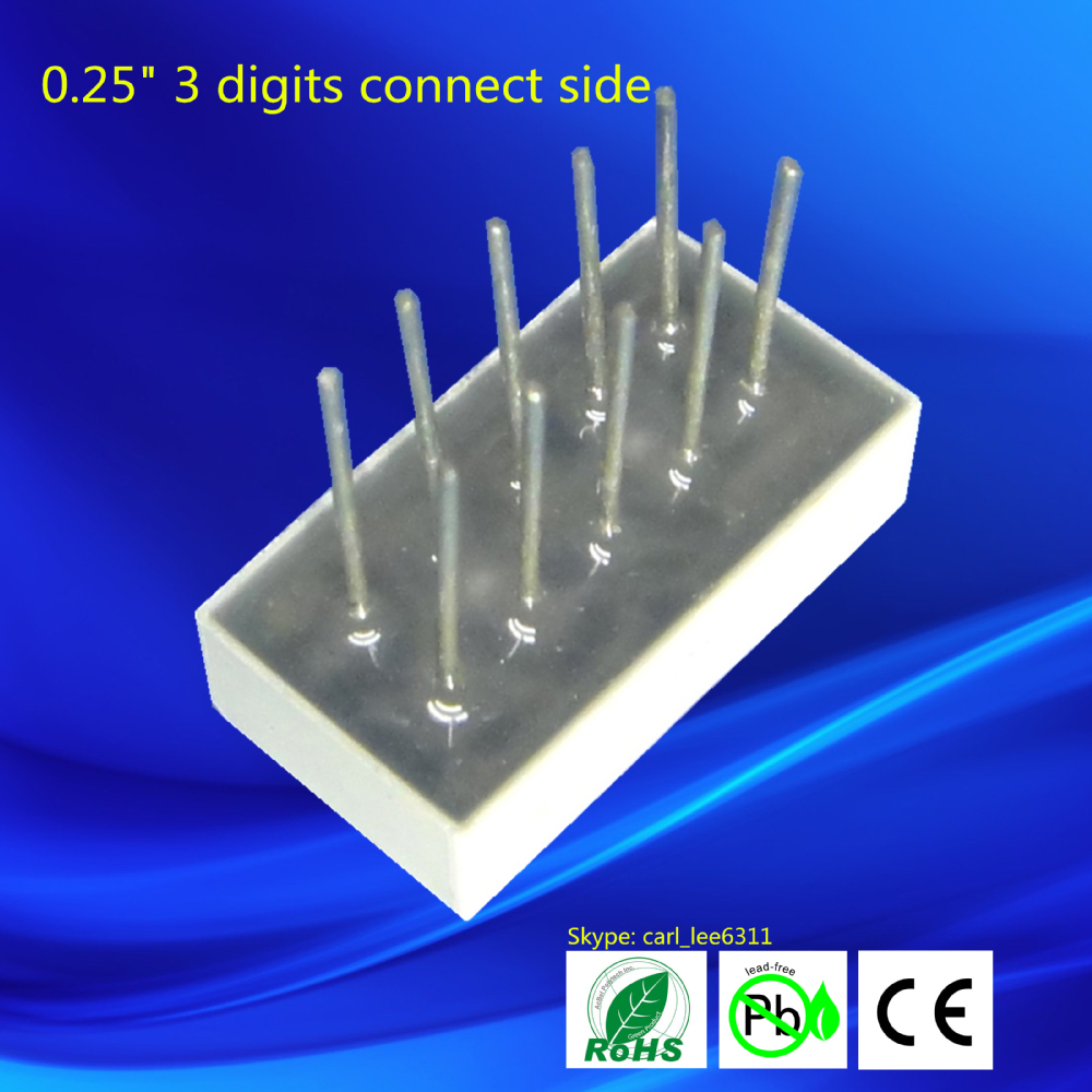 .25 Inch Mini Led Ultra White Led 7 Segment Display 3 Digit Led 0.25 Inch Buy 3 Digit Led 0.25
