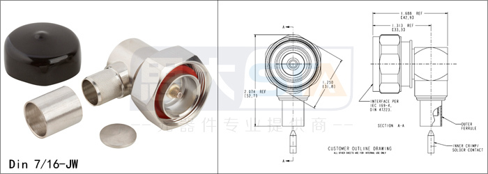 Rfコネクタdin7/16オスストレートコネクタ、 l29仕入れ・メーカー・工場