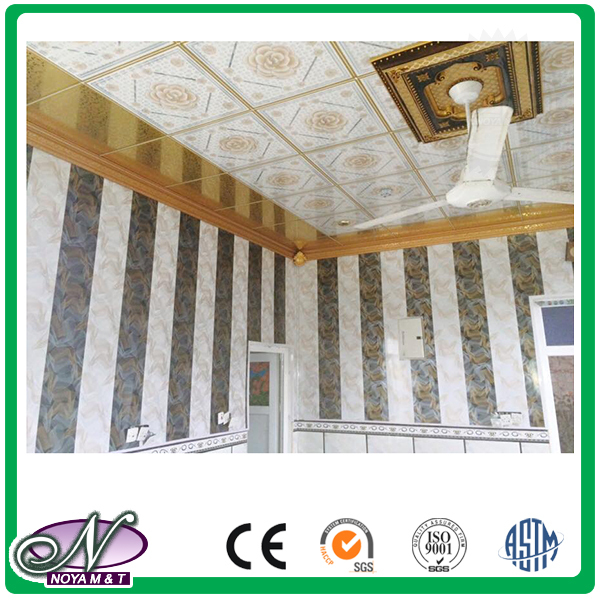 Cheap bathroom waterproof high quality aluminum foil ceiling panel