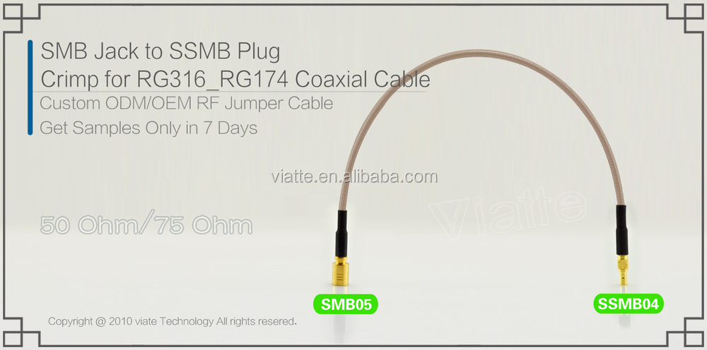 Smbジャック/へssmbメスストレートプラグ/rg316_rg174オス圧着用同軸ケーブルのコネクター仕入れ・メーカー・工場