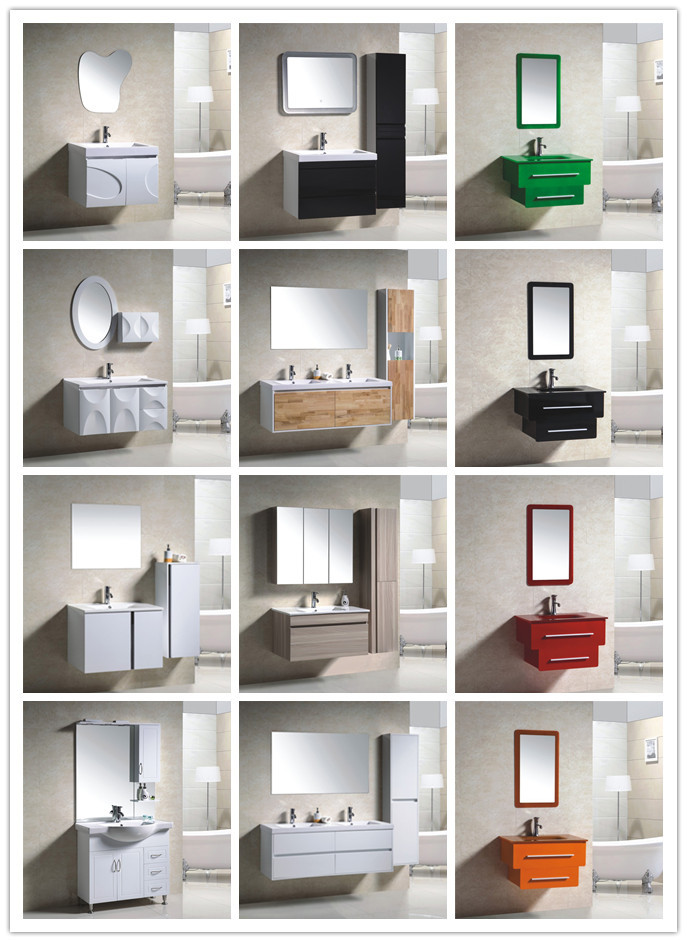 (9032- 1) 浴室キャビネットエンボス新しいファッションデザインの洗面化粧台バスルームキャビネットミラー化された家具の浴室キャビネット仕入れ・メーカー・工場