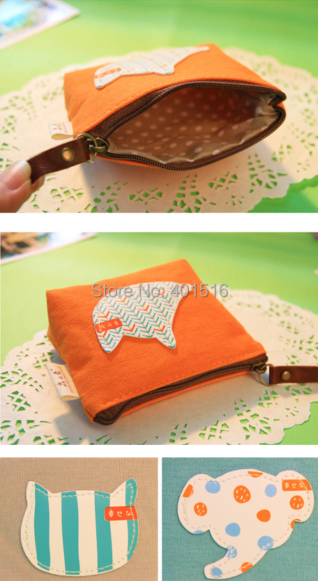 2014 New Korea Style PU Square Cute Forest Rally Purse / Coin Bag /