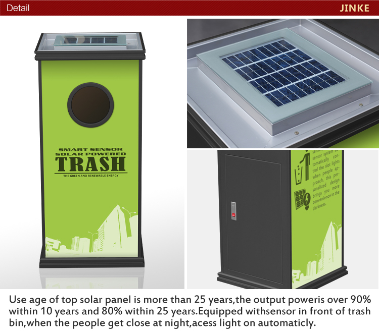 Smart Sensor Solar Waste Bin/garbage Can Cleaning Equipment Buy Solar