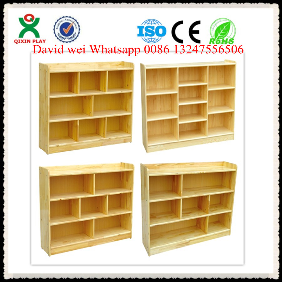 Source Estantería de madera para niños de fábrica del pecho almacenamiento del juguete de China estantes de madera para los libros de los niños QX-201K on