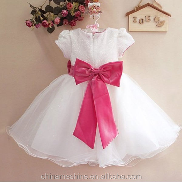 半袖白花ボールm61751a女の赤ちゃんのウェディングドレス問屋・仕入れ・卸・卸売り