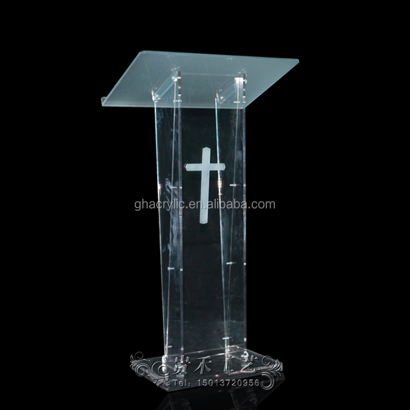 Clear Acrylic church podium with simple design/Durable lectern仕入れ・メーカー・工場