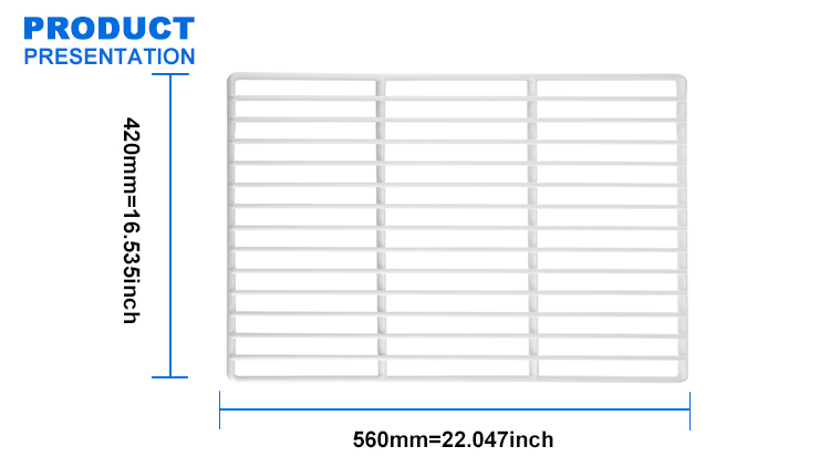 Professional Kitchen Equipment Fridge White Plastic Icebox Wire Shelf Wire Shelves Refrigerator Rack.jpg