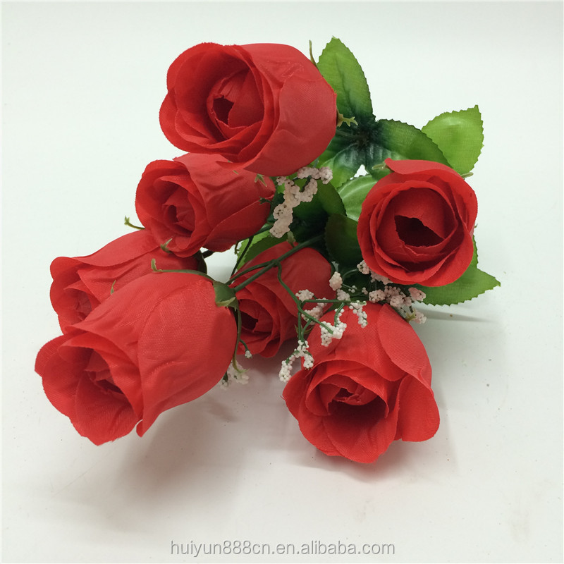 高品質安い赤い絹バラ人工結婚式の花の卸売仕入れ・メーカー・工場