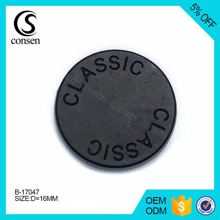 Alloy metal button design fashion logo name engraving jeans big snap button