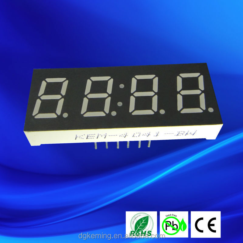 Ultra red 0.4041inch 4 digits large display digital wall clock