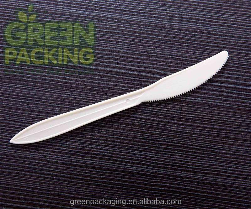 Biodegradable and compostable corn starch knife