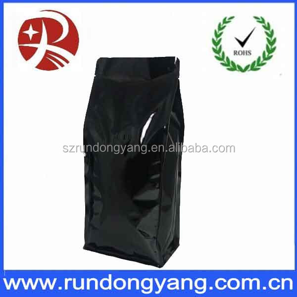 Sealable Coffee Valve Bag With side gusset coffee valve bag