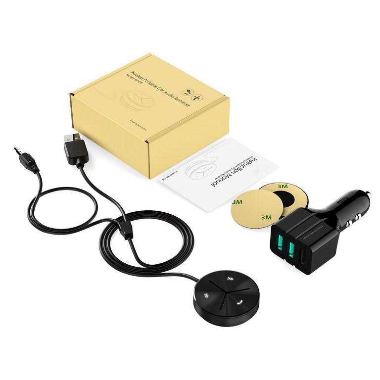 Aukey BR-C8Bluetooth ハンズフリーカーキット の ワイヤレス ステレオ オーディオ音楽受信機に建て mic付き デュアル仕入れ・メーカー・工場