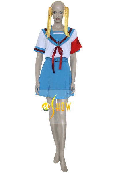 日本のアニメの衣装涼宮ハルヒ朝比奈みくる女の子の制服コスプレ衣装販売のためのハロウィーンパーティー問屋・仕入れ・卸・卸売り