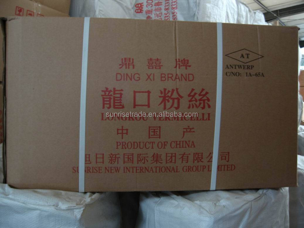 Certificated by HACCP/ISO/FDA/QS Green Bean Longkou Ribbon Type Vermicelli