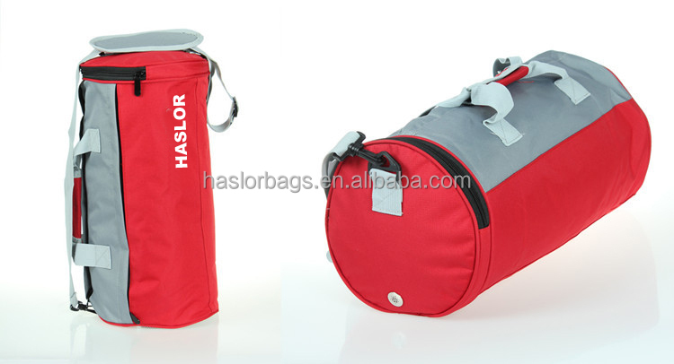 Cheap Round Sport Bags for Gym with shoe compartment Made in China