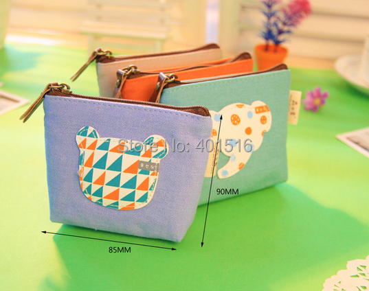 2014 New Korea Style PU Square Cute Forest Rally Purse / Coin Bag /