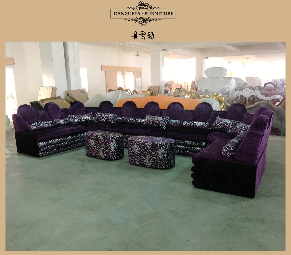 Wohnzimmer arabischen stil u form lila ecke sofa setzt, ktv sofa ... Lila sofa