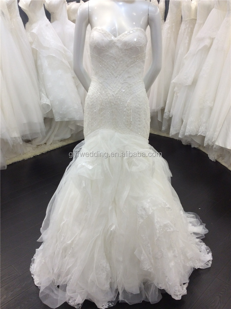 Free Shipping High Quality Lace Wedding Gowns Sweetheart Fully