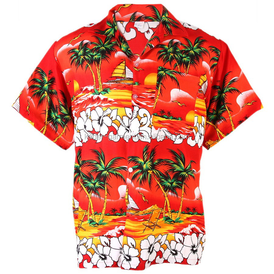 メンズハワイアンアロハシャツの卸売、 昇華印刷カジュアルシャツ仕入れ・メーカー・工場
