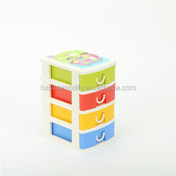 3 Layer Plastic Multi Color Plastic Tabletop Storage Tool Drawer