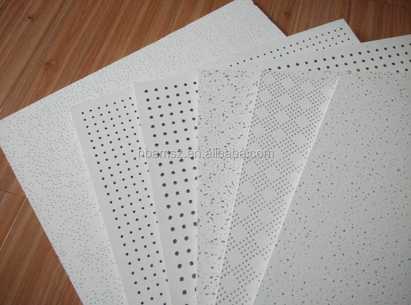 Internal Roof Decorative Ceiling Tiles Mineral Fiber Ceiling White