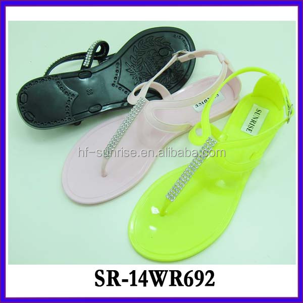 Sr- 14wr693女性プラスチックサンダル女性ファッションゼリー卸売ダイヤモンドサンダルゼリーのサンダル問屋・仕入れ・卸・卸売り