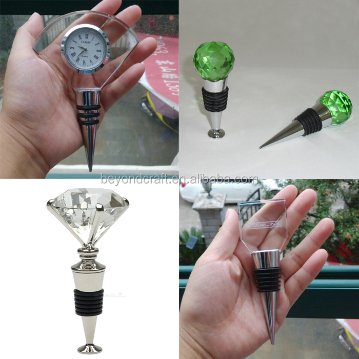 Crystal red wine stopper for company souvenir