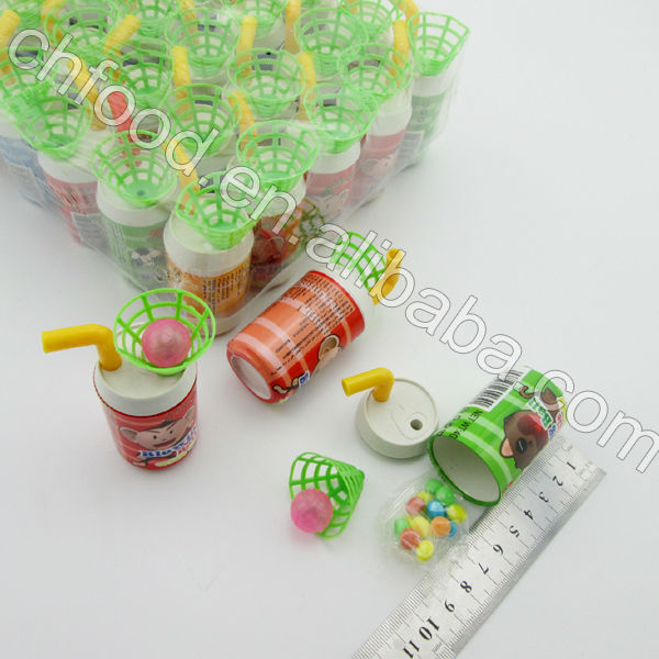 Drinking Bottle Candy Toy With Plastic Ball