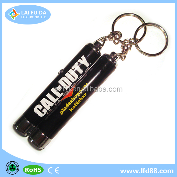 Laser Flashlight Keychain/ Mini Laser Led Hand Torch Keychain Light