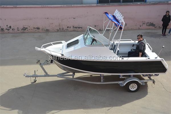 Small Aluminum Cuddy Cabin Fishing Boats Hull With Foldable Top