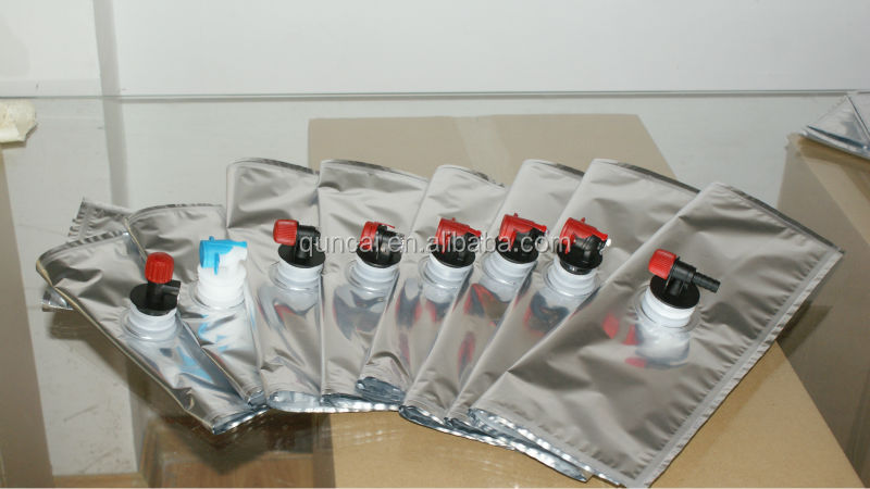 Wine BIB bag in box (BIB packaging) with dispenser