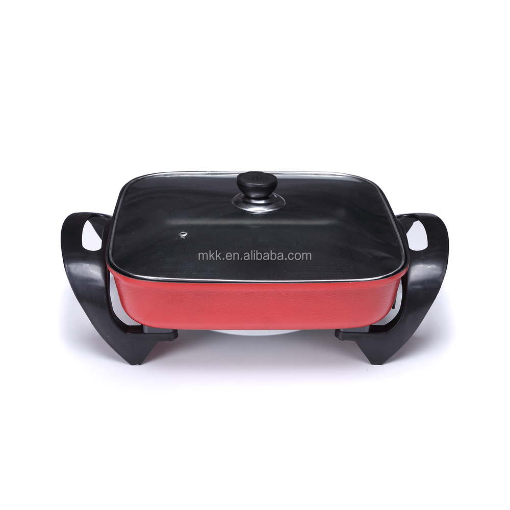 熱い販売2015アルミノン- スティック電気蓋付き両手鍋、 ceと鍋を調理問屋・仕入れ・卸・卸売り