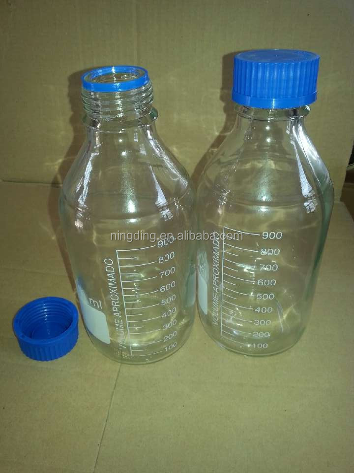 千ミリリットルガラス試薬瓶と実験室の瓶千ミリリットル青スクリューキャップ仕入れ・メーカー・工場