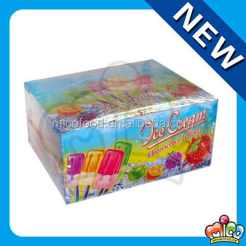 ice cream lollipop with glow stick