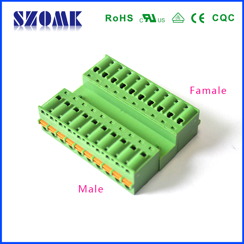 中国の製造サプライヤーszomkプラグイン可能な電子化型端子台付き電線コネクタ低域と高位置仕入れ・メーカー・工場