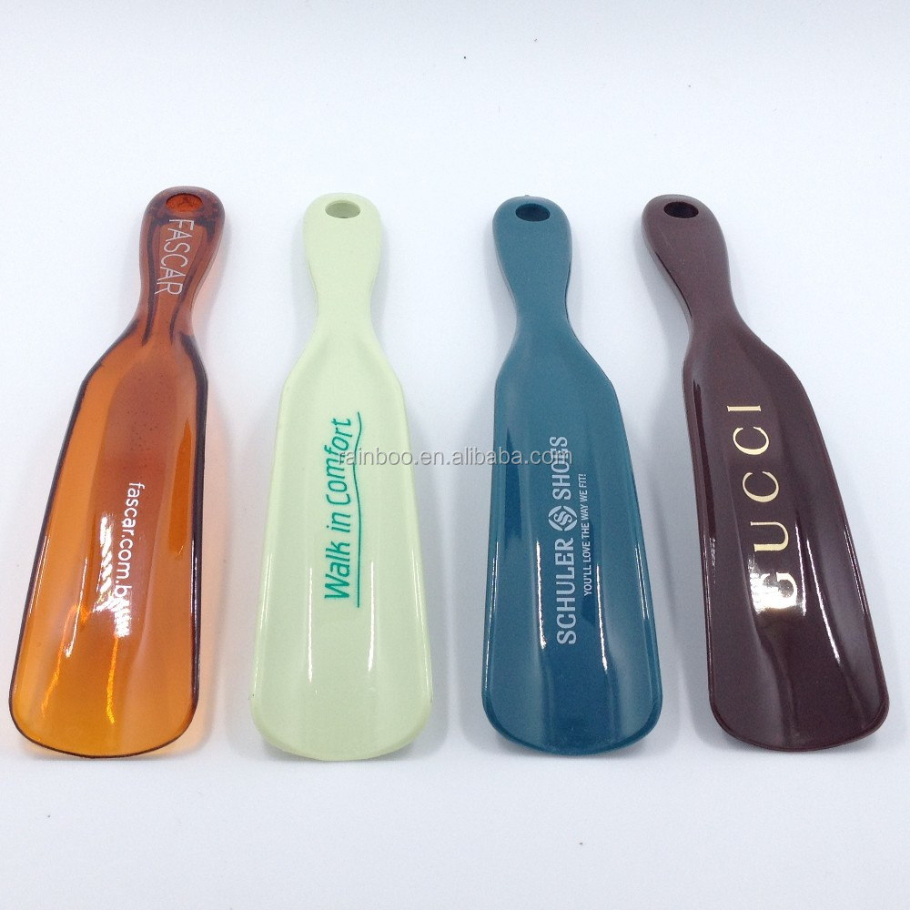 サプライ ロゴ印刷良い品質安い プラスチック靴べら靴用プロモーション仕入れ・メーカー・工場