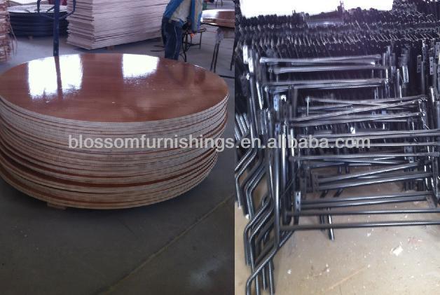 レストランの木製折りたたみの円形のダイニングテーブル仕入れ・メーカー・工場