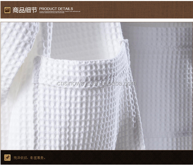 白い綿のベロア刺繍ロゴ付きユニセックスホテルのバスローブ仕入れ・メーカー・工場