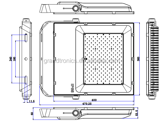 Ip67 200ワット屋外cxb 3590ヒートシンク洪水ランプハウジング仕入れ・メーカー・工場