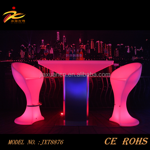 Ce・rohs指令が承認された照らされた安いled照明家具/ledテーブル/主導の家具は、 テーブルled椅子仕入れ・メーカー・工場