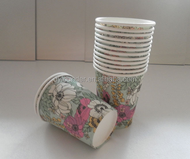 Printed paper cup with customized logo