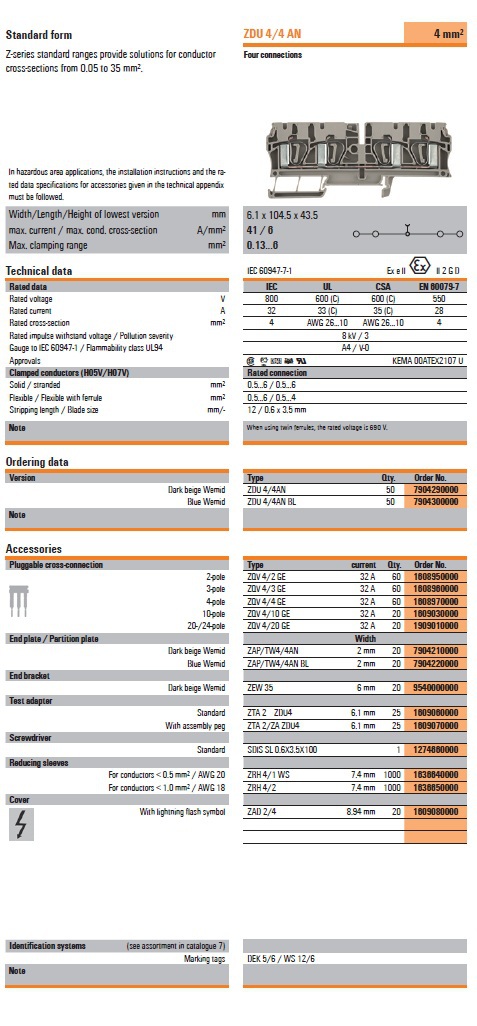 ワイドミュラーの本物の飼料- throughterminalzdu4/4anブロック仕入れ・メーカー・工場