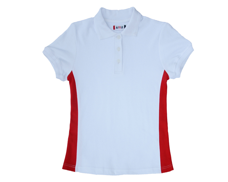 最新の女性赤ジャガードバッククラシックデザインポロシャツ問屋・仕入れ・卸・卸売り