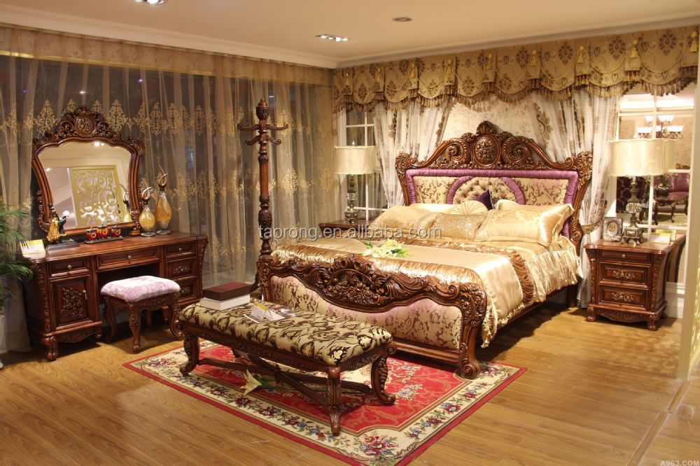 豪華な古典的な寝室の家具セットのための高- エンドvs-002ヴィラ仕入れ・メーカー・工場
