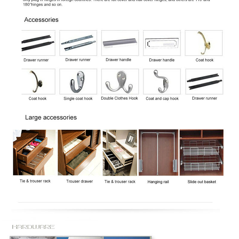 アメリカプロジェクト新しいデザイン寝室ワードローブセット仕入れ・メーカー・工場