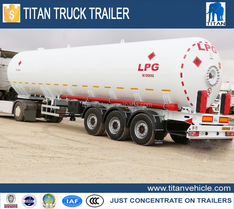 China LPG LNG tank trailers, 3 axles lpg tank semi trailer